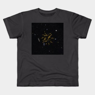 Galactic Bowmen Minimalist Paleolithic Cave Art Bow Fight Kids T-Shirt